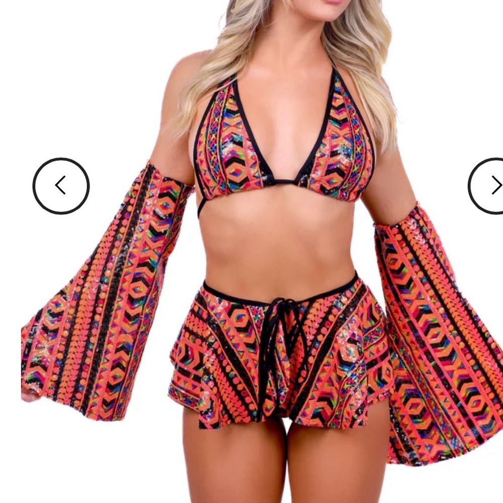 Colorful Geometric Rave Outfit